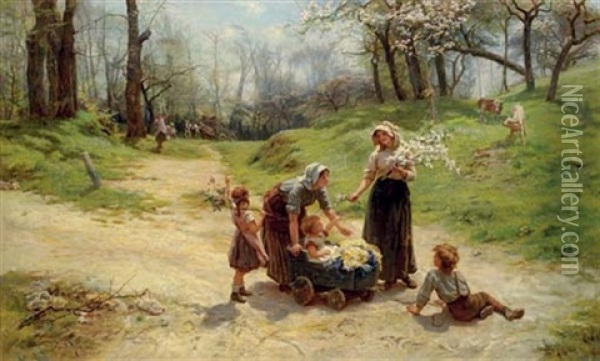 May Oil Painting - Frederick Morgan