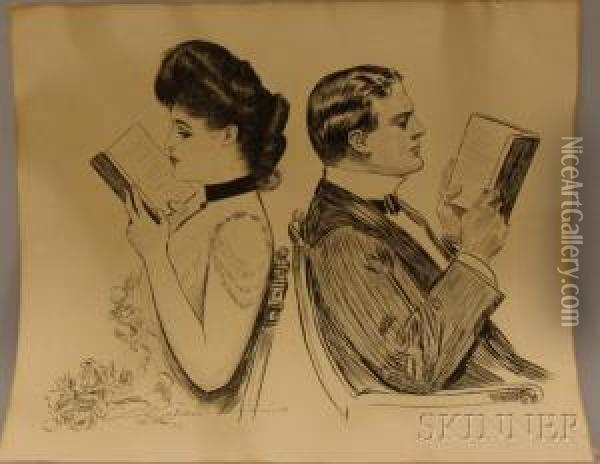 Their First Quarrel Oil Painting - Charles Dana Gibson