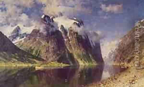 The Fjord Oil Painting - Karl Nordstrom