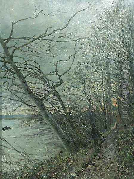 Le Bois des Roches - Veneux- Nadon Oil Painting - Alfred Sisley