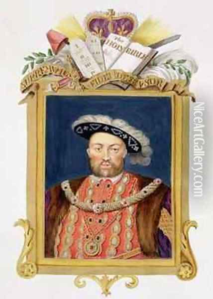 Portrait of Henry VIII as Defender of the Faith from Memoirs of the Court of Queen Elizabeth Oil Painting - Sarah Countess of Essex
