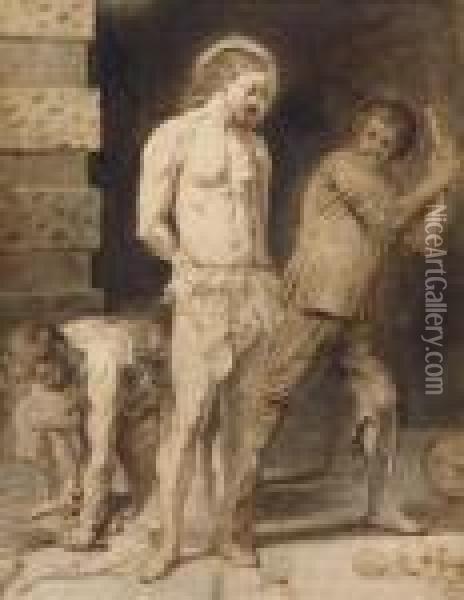 La Flagellation Oil Painting - Rembrandt Van Rijn