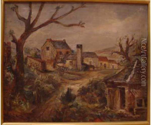Le Hameau Oil Painting - Jean-Francois Thomas