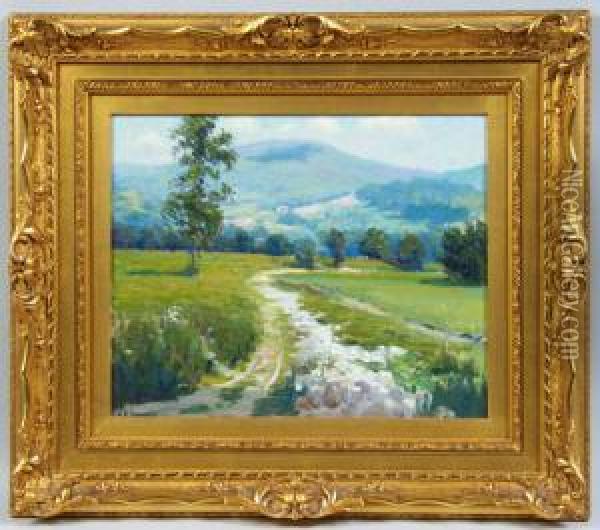 Near Pasadena Oil Painting - Harold A. Streator