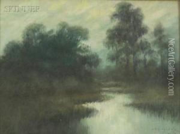 In The Louisiana Bayou Oil Painting - Alexander John Drysdale