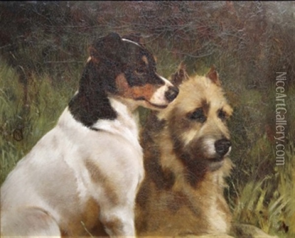 Dogs Oil Painting - William Osborne