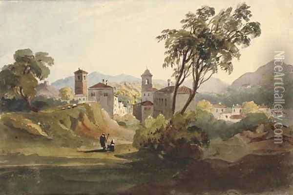 View of Paullo, near Milan Oil Painting - Harriet Cheney