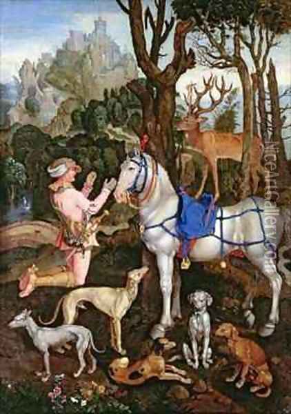 St Hubert Oil Painting - Durer or Duerer, Albrecht