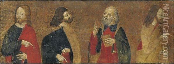 Four Saints Oil Painting - Lombard School