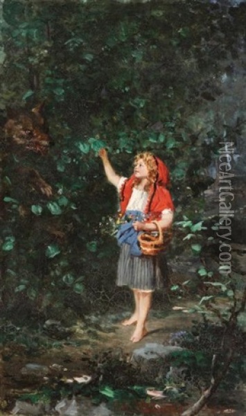 Le Petit Chaperon Rouge Oil Painting - Pawel Merwart