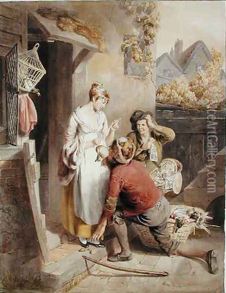 Inattention Oil Painting - Thomas Heaphy