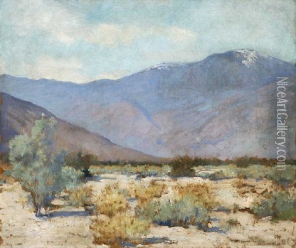 Mt. Baldy And West Baldy From San Antonio Creek Oil Painting - Alson Skinner Clark