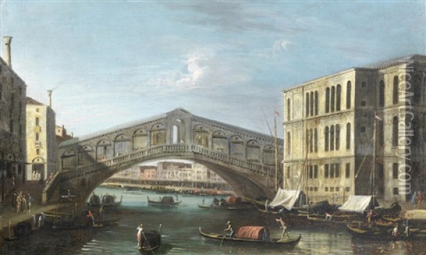 Piazza San Marco, Venice; And The Rialto Bridge, Venice (2) Oil Painting -  Master of the Langmatt Foundation Views
