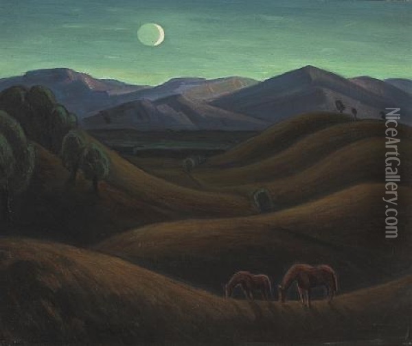 California Landscape Oil Painting - Carl Olof Eric Lindin