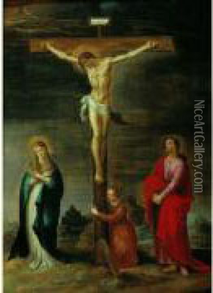 La Crucifixion Oil Painting - Pieter Lisaert