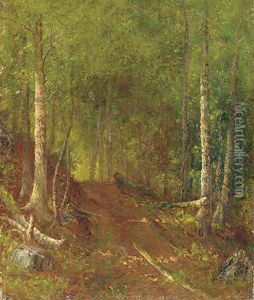 Wooded Landscape Oil Painting - Ralph Albert Blakelock