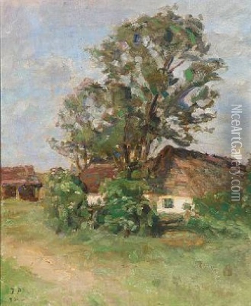 A Farmhouse In The Country Oil Painting - Julius Paulsen