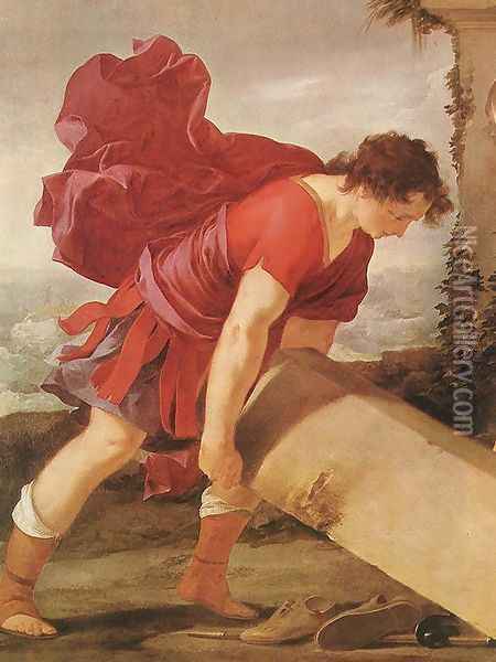 Theseus and Aethra (detail) 1635-40 Oil Painting - Laurent De La Hire