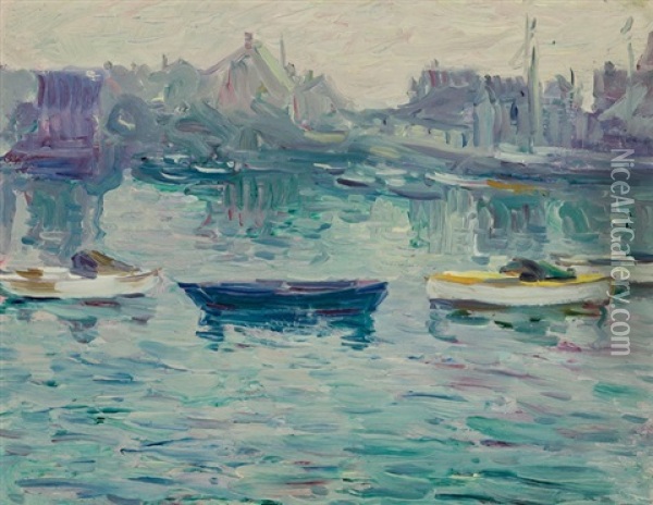 Harbor View Oil Painting - Charles Salis Kaelin