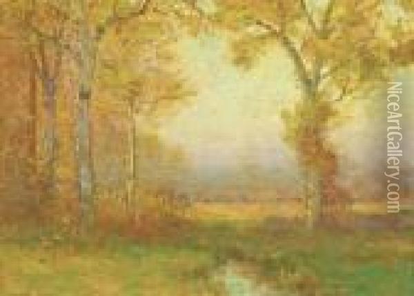 Autumn Morning Oil Painting - Bruce Crane