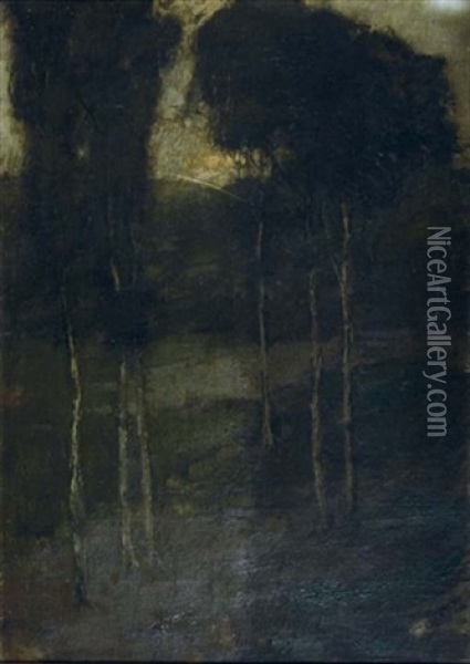 Forest Landscape Oil Painting - Richard Edward Miller