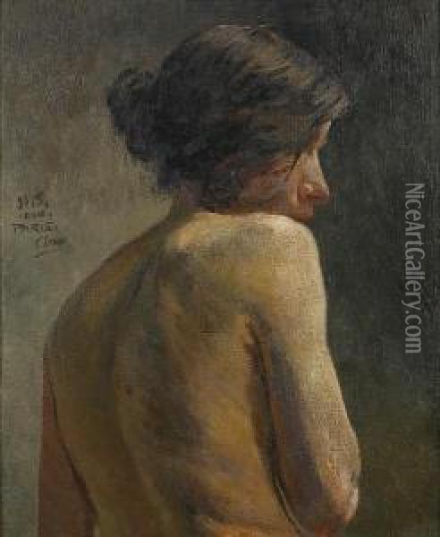Female Nude, 1900 Oil Painting - Karl H. Yens