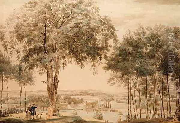 Purley Hall Berks 1756 Oil Painting - Francis Cotes