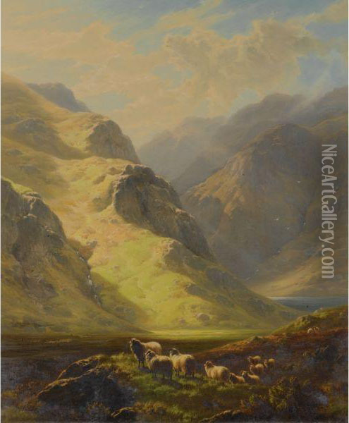 Glen Strae, Argyleshire Oil Painting - William Davies