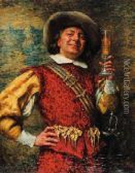 Untitled - Cheers Oil Painting - William A. Breakspeare