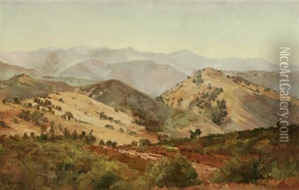 Mountains From Mesa Grande Oil Painting - Charles Arthur Fries