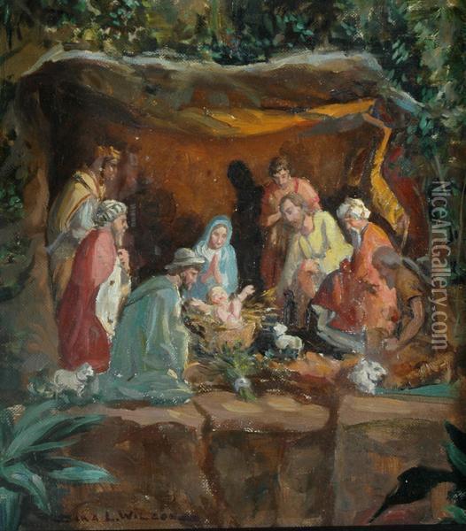 The Nativity Oil Painting - Dora Lynnell Wilson