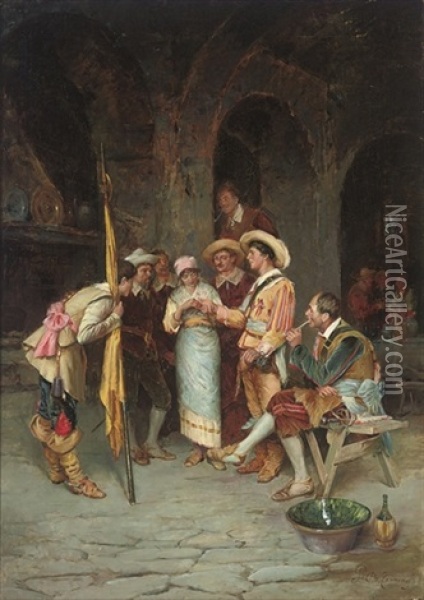 The Fortune Teller Oil Painting - Publio de Tommasi