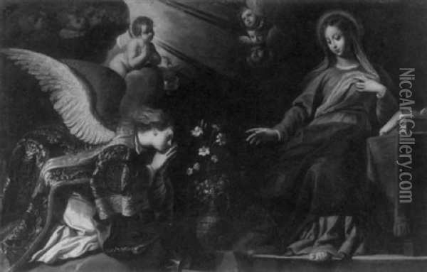 The Annunciation Oil Painting - Matteo Rosselli