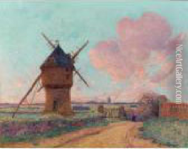 Moulin De La Mass Oil Painting - Ferdinand Loyen Du Puigaudeau
