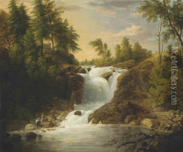 Boonton Falls, New Jersey Oil Painting - Asher Brown Durand
