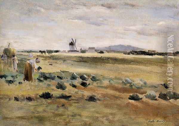 The Little Windmill At Gennevilliers Oil Painting - Berthe Morisot