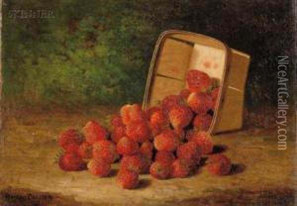 Punnet Of Strawberries Oil Painting - Bryant Chapin