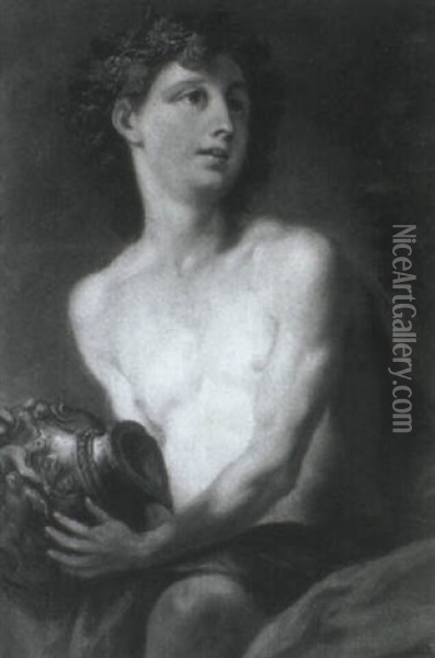 The Young Bacchus Oil Painting - Giovanni Antonio Pellegrini