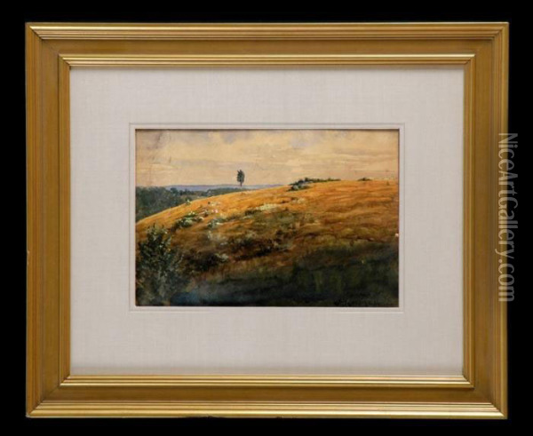 Hilltoplandscape Oil Painting - Henri-Joseph Harpignies