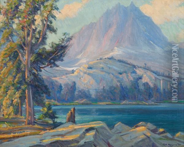 Sierra Lake Oil Painting - Arthur Merton Hazard