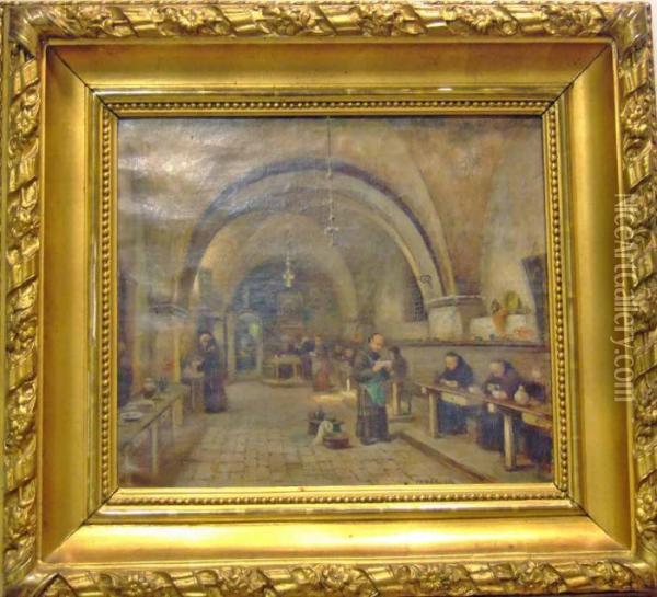 Matsal I Kloster Oil Painting - Frans Wilhelm Odelmark
