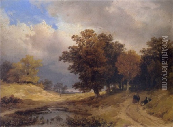 Rast Am Wegrand Oil Painting - Remigius Adrianus van Haanen