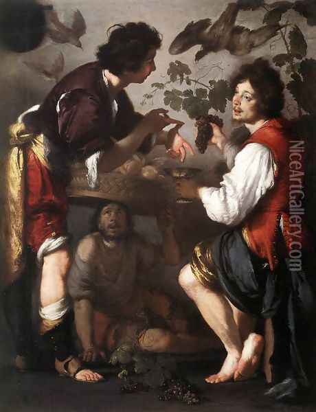 Joseph Telling his Dreams 1626 Oil Painting - Bernardo Strozzi