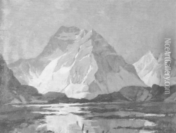 Tiroler Schneelandschaft Oil Painting - Robert Franz Curry