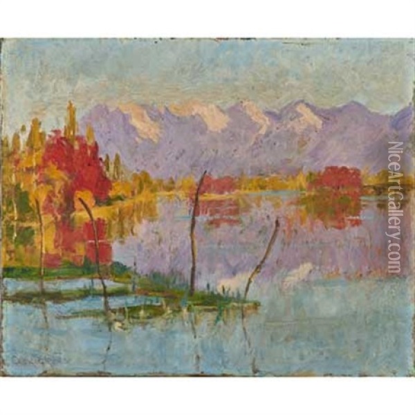 Untitled (landscape) Oil Painting - Ethel Carrick Fox