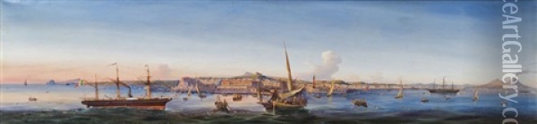 Panorama Von Neapel Oil Painting - Girolamo Gianni