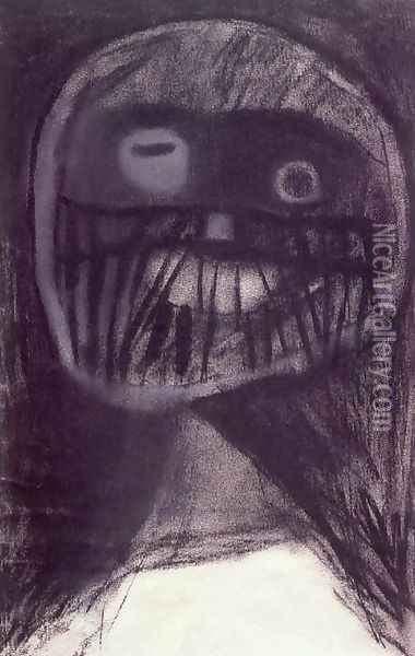 Monsters Head 1938 Oil Painting - Lajos Vajda