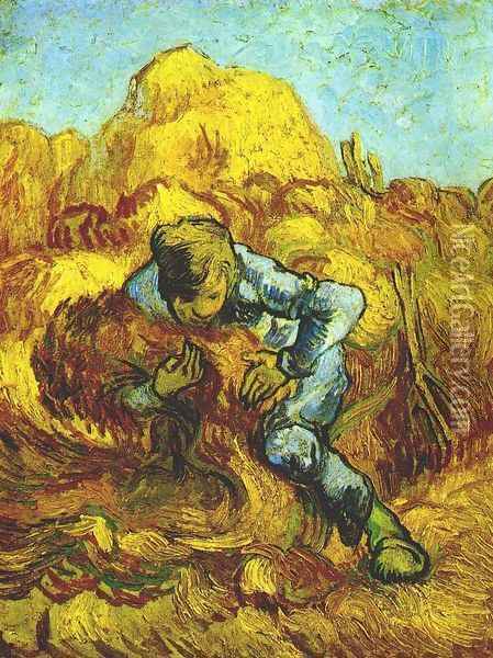The Sheaf-Binder Oil Painting - Vincent Van Gogh