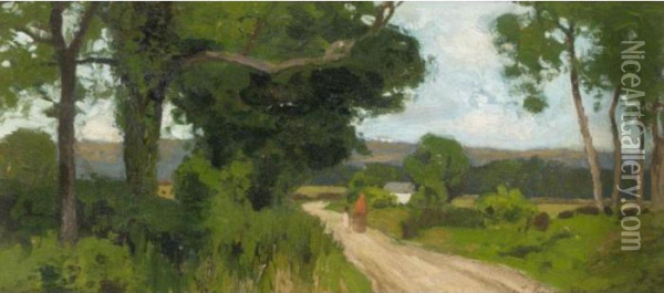 The Path Oil Painting - Thomas Corsan Morton