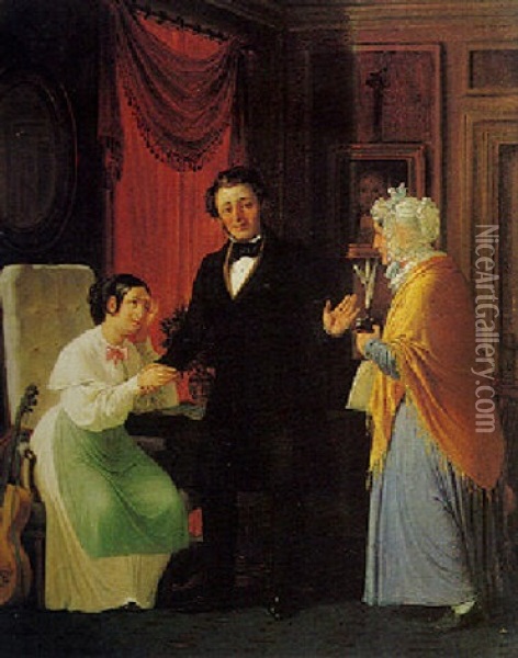 The Doctor's Visit Oil Painting - Wilhelm Nicolai Marstrand